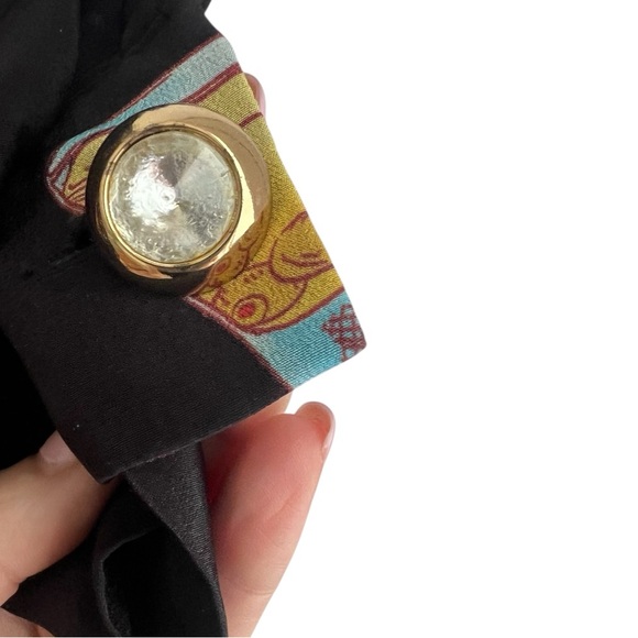 PARTY GIRL MAXI DRESS - CHEERS! Cocktails black size small 70’s chic jewels - Picture 11 of 14